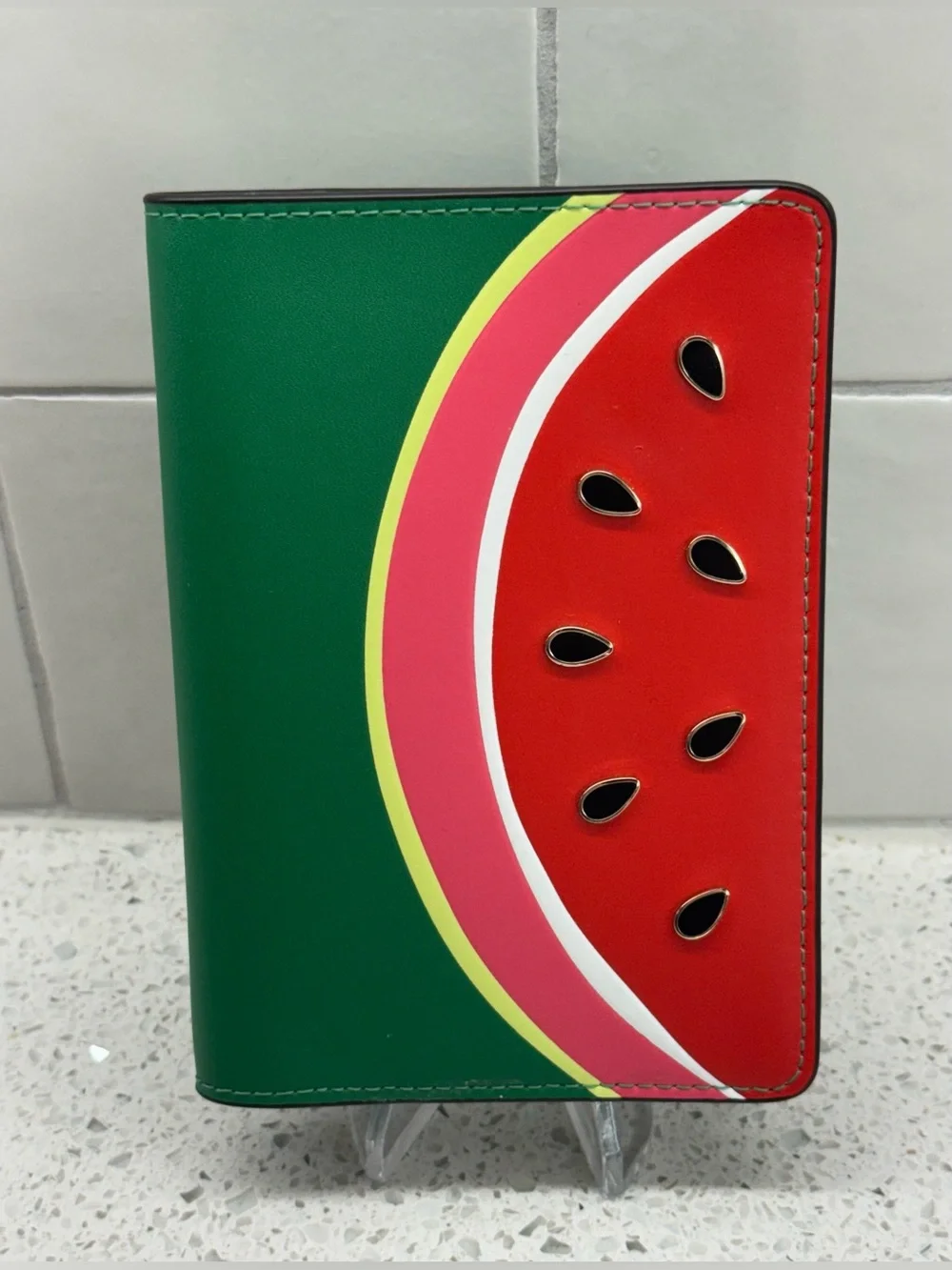 Kate Spade New York Green Red Watermelon Passport Holder